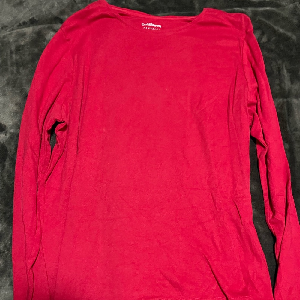 Croft & Barrow red long sleeve tee